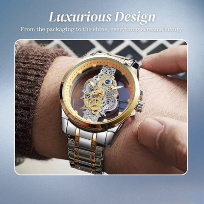 Rio | Hollow Double-sided Dial Skeleton Quartz Watch | 42mm