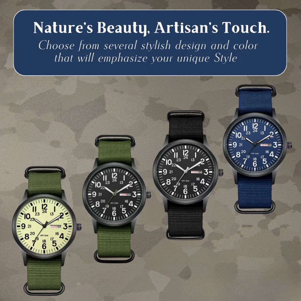 Thomas | Minimalist Field Watch with Functional Strap | 42mm