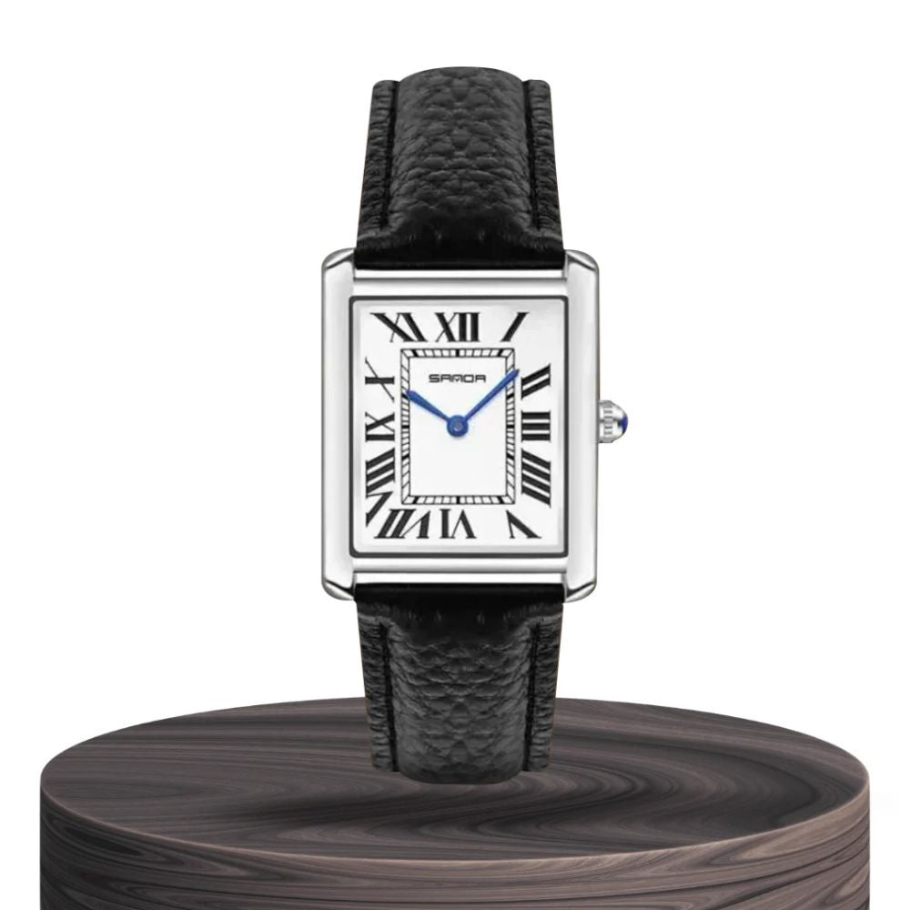 Matthew | Rectangular Men’s Watch with Silver-Tone Case