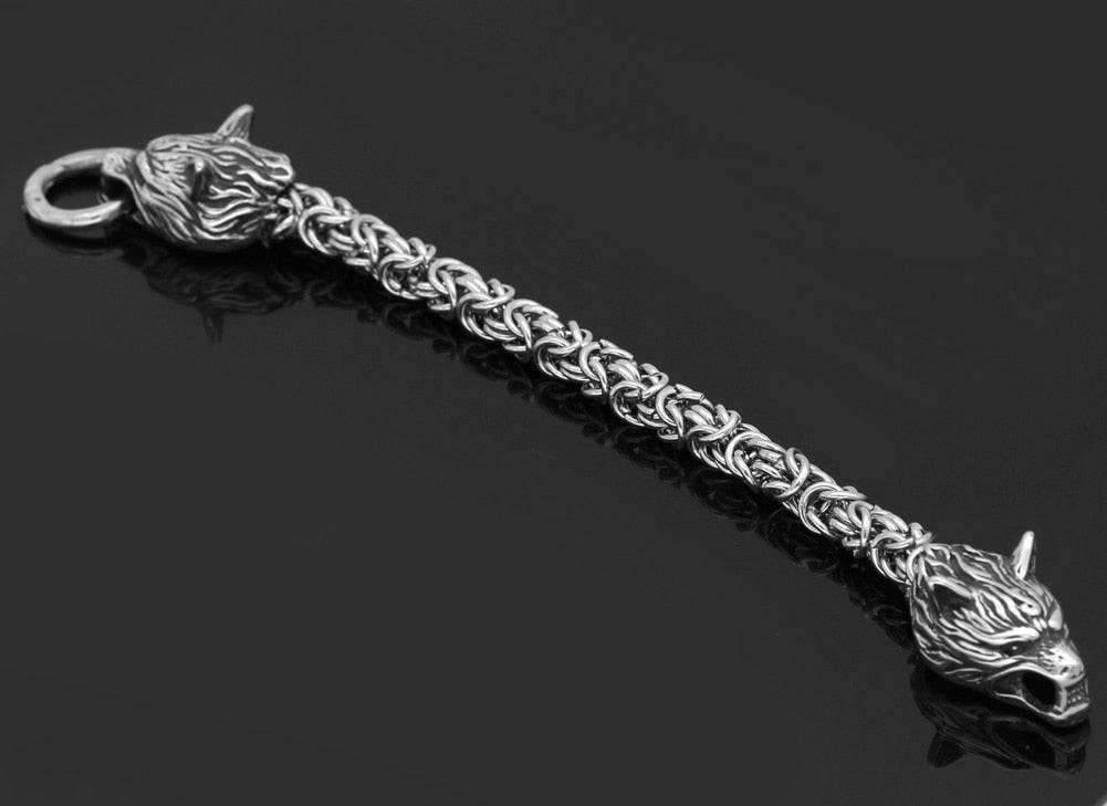 Wolf's Bite Meshed Chain Bracelet - Stainless Steel