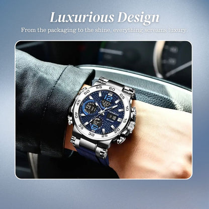 Nate | Men's Dual Display Digital Military Quartzwatch | 46mm