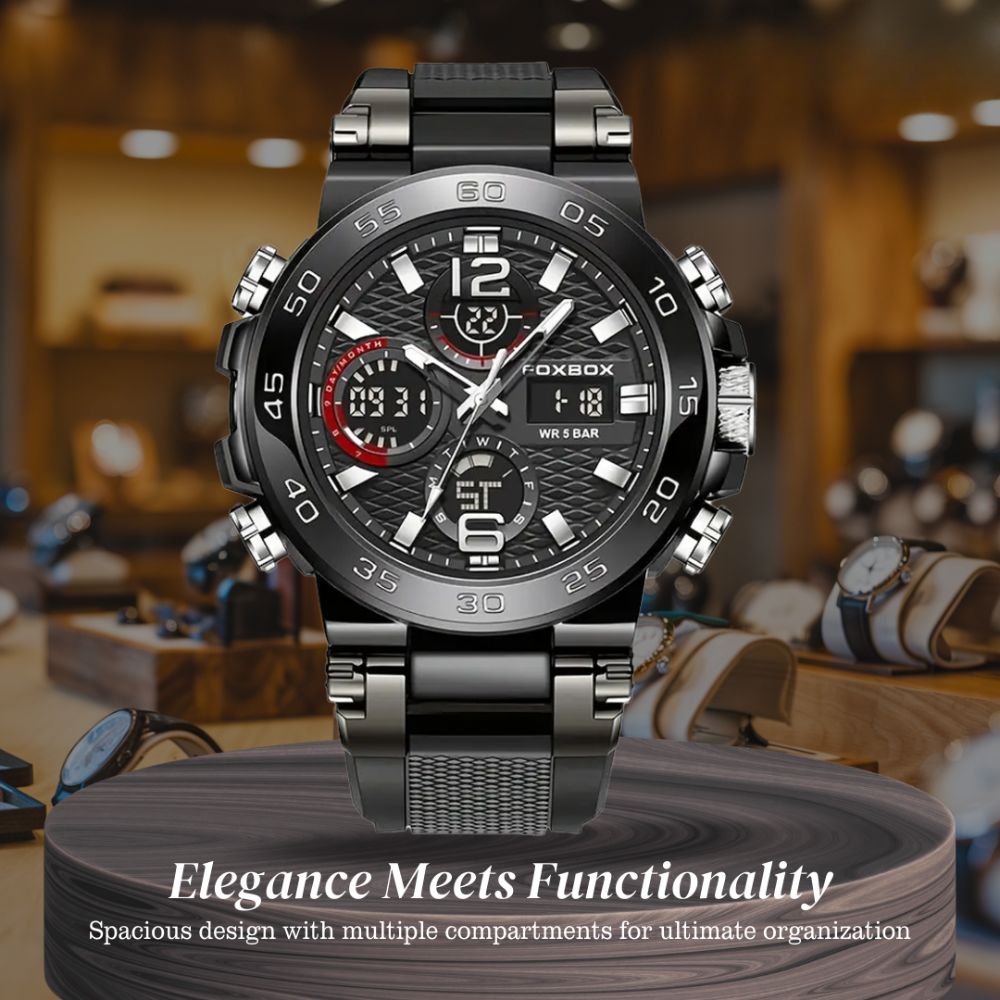 Nate | Men's Dual Display Digital Military Quartzwatch