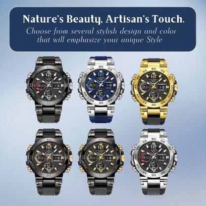 Nate | Men's Dual Display Digital Military Quartzwatch | 46mm